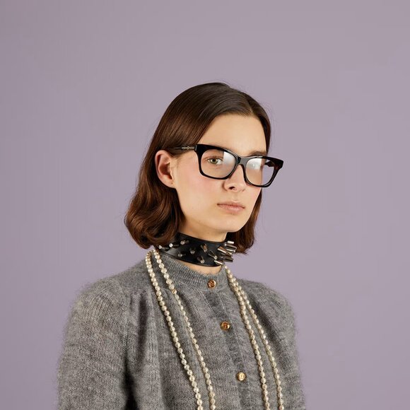 Gucci GG1299O 001 Eyeglasses Black 55mm Square Frame - Picture 2 of 11